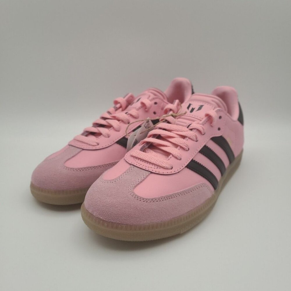 Adidas Samba Messi J Youth Size 6Y Pink Black Indoor Futbol Soccer Shoes JR0424 - Picture 2 of 8
